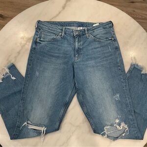 &Denim H&M Distressed Girlfriend Jeans Size 32